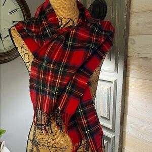 Berkshire Red and Black Plaid Scottish Plaid Scarf